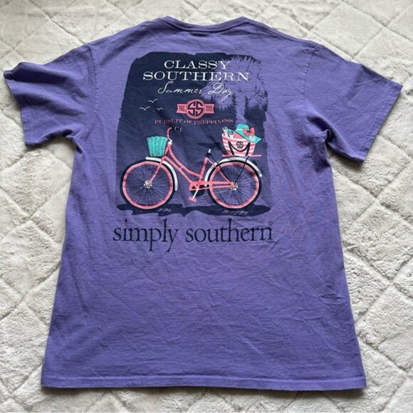 Simply Southern | Purple "Classy Southern Summer Day" Short Sleeve | Size Large - Picture 3 of 8